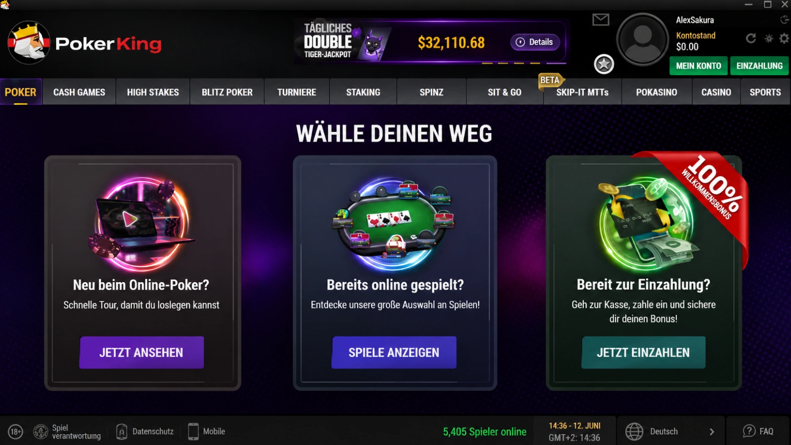PokerKing Lobby
