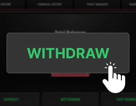 PokerKing withdrawal button