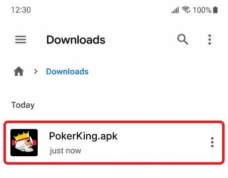 PokerKing APK installation screen screenshot