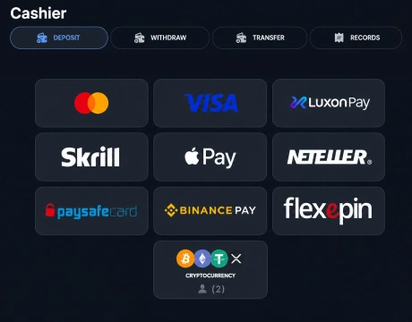 WPT Global first deposit page screenshot
