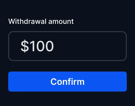 Withdrawal amount
