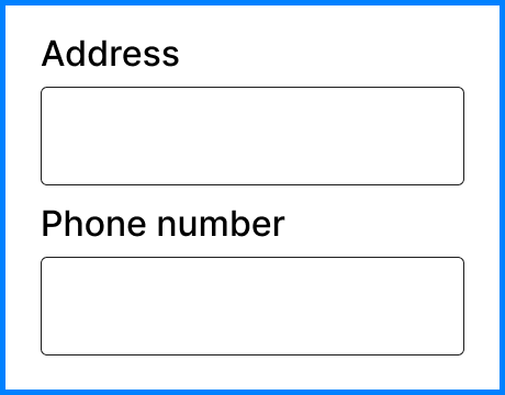 Address and Phone Fields