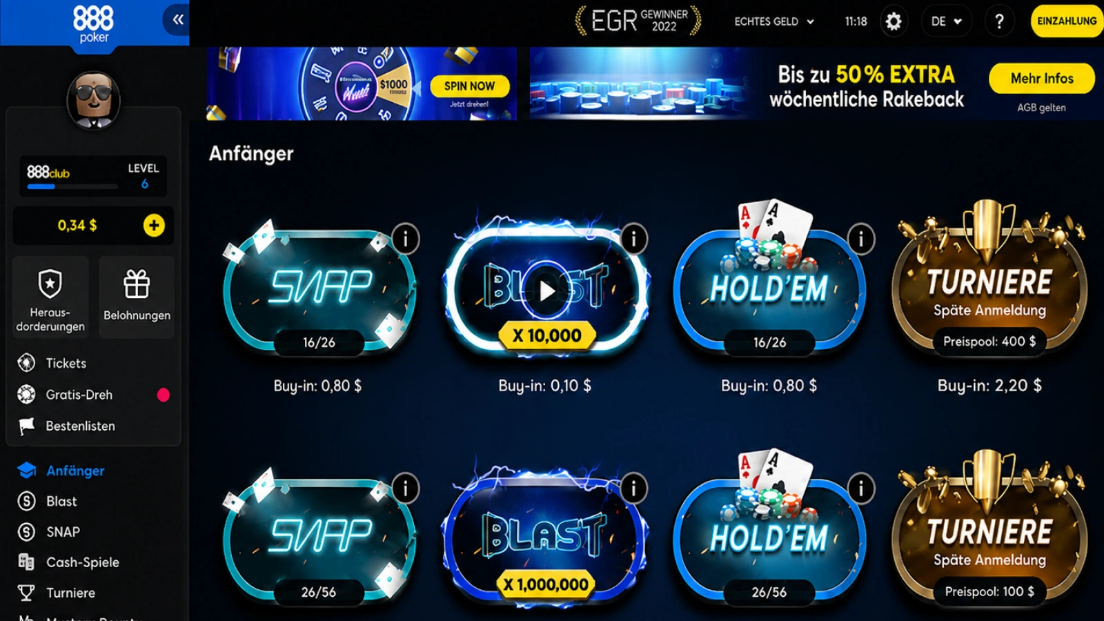 888poker Lobby
