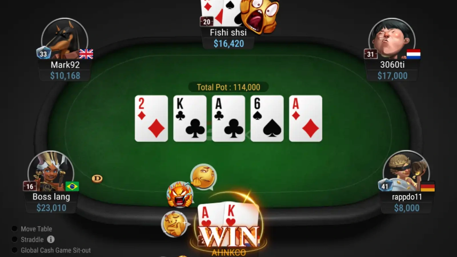 GGPoker Pokertisch