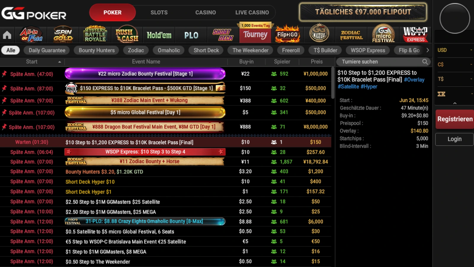 GGPoker Turniere