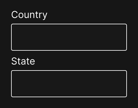 Country and State Selector