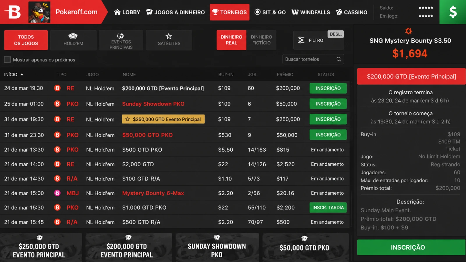 betonline poker captura de tela torneio