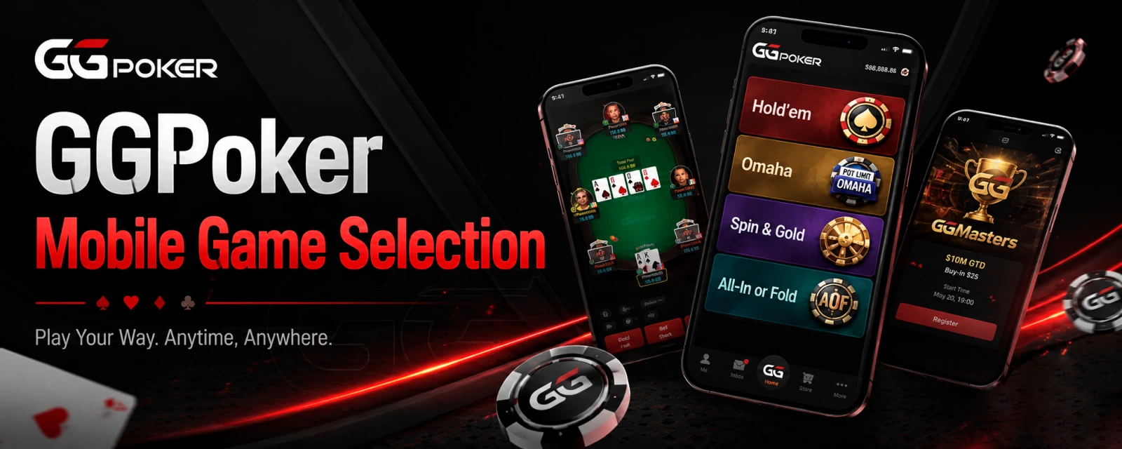 GGPoker Mobile Game Selection