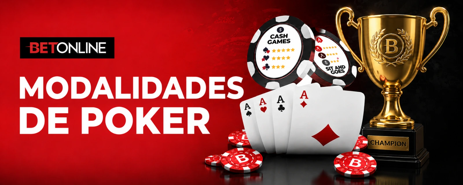 Modalidades de poker da BetOnline