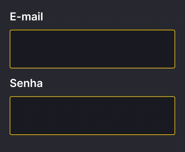 e-mail e defina uma senha